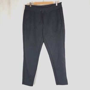 adidas Women's AEROREADY Jacquard Allover Logo Sweatpants Legend Ink Large